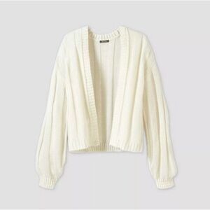 🤍 Wild Fable Cream Open-Front Knit Cardigan – Size L